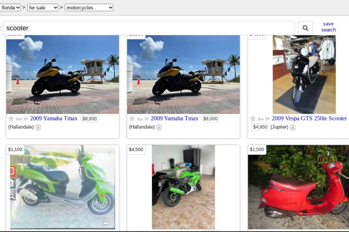 used scooters for sale on craigslist