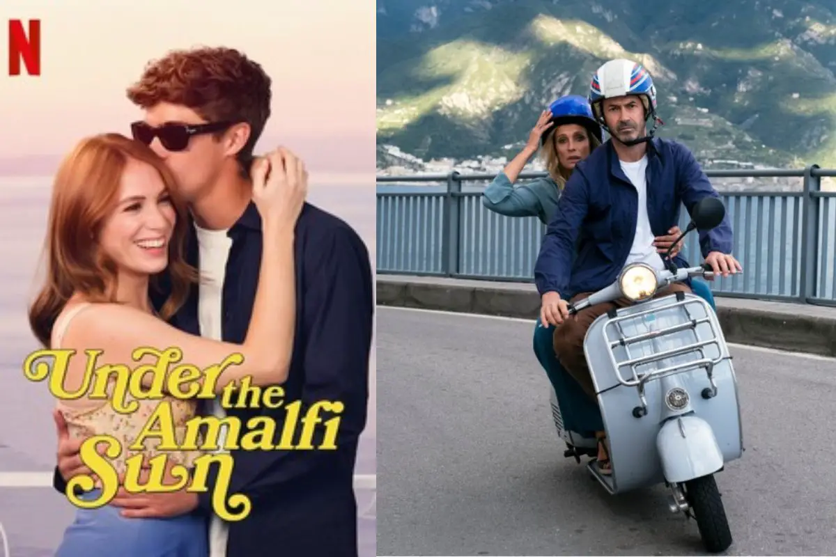 Netflix show cover of the 2 main characters plus a capture of a moment of the 2 riding a scooter